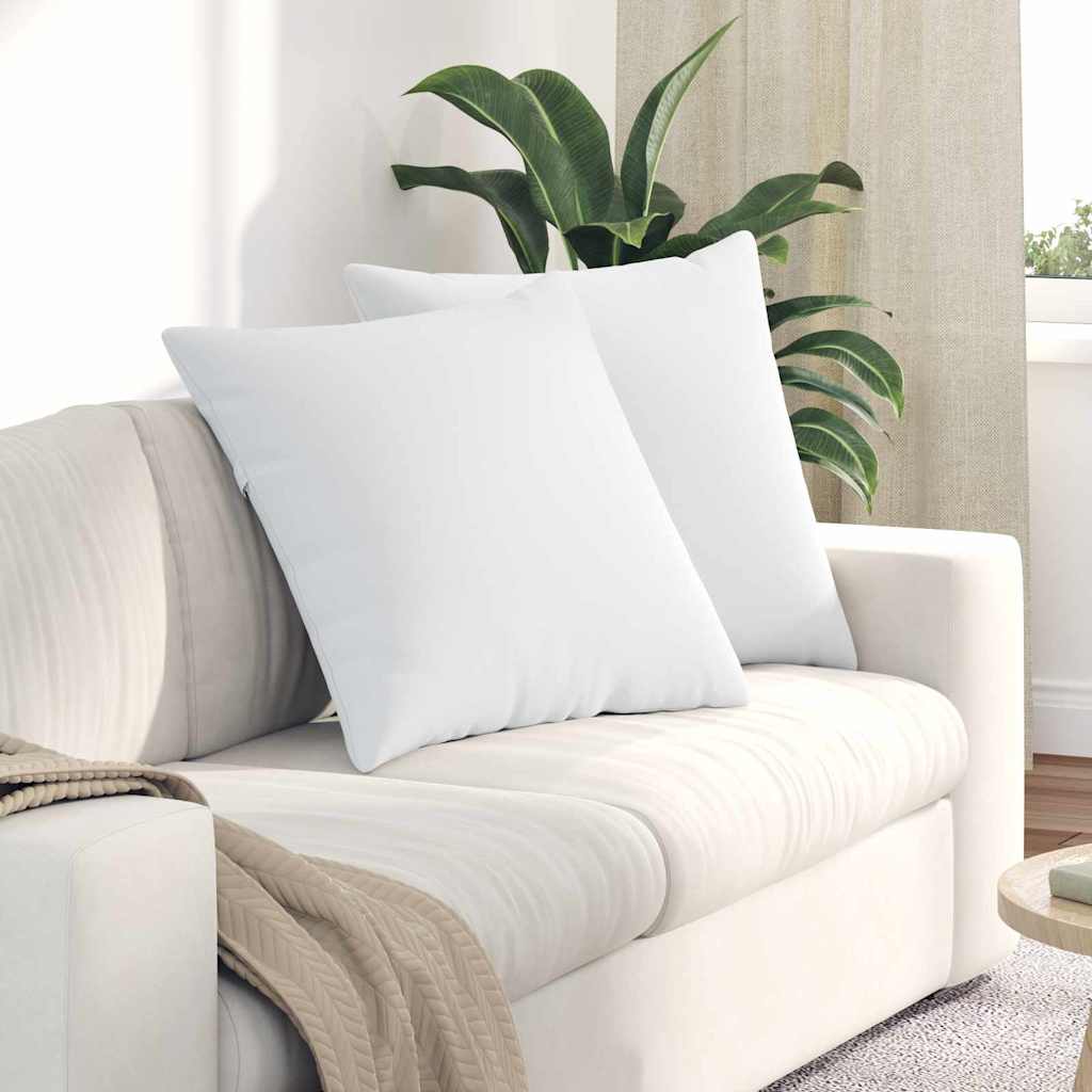 Sofa Pillows 2 pcs White 80 x 80 cm Fabric